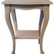 Console in gray painted wood with a lower tray