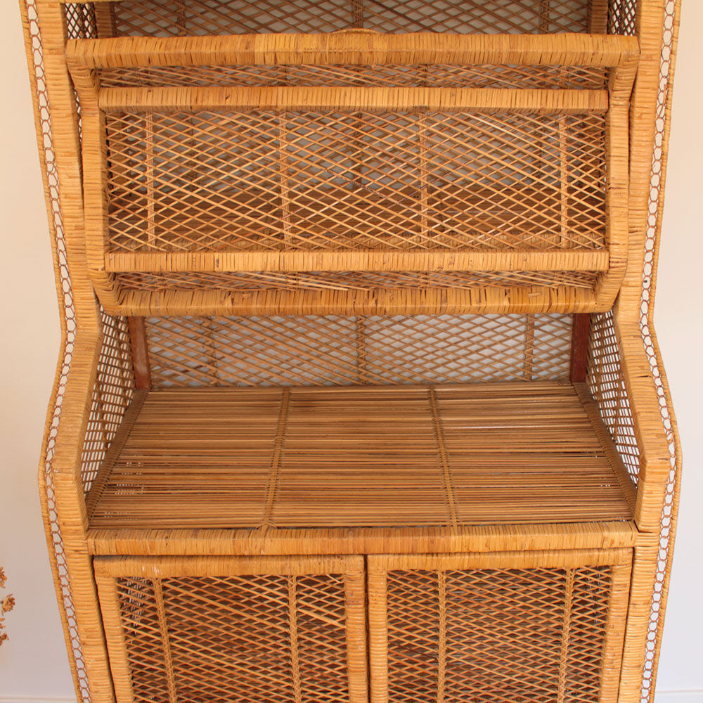 Rattan & wicker bookcase