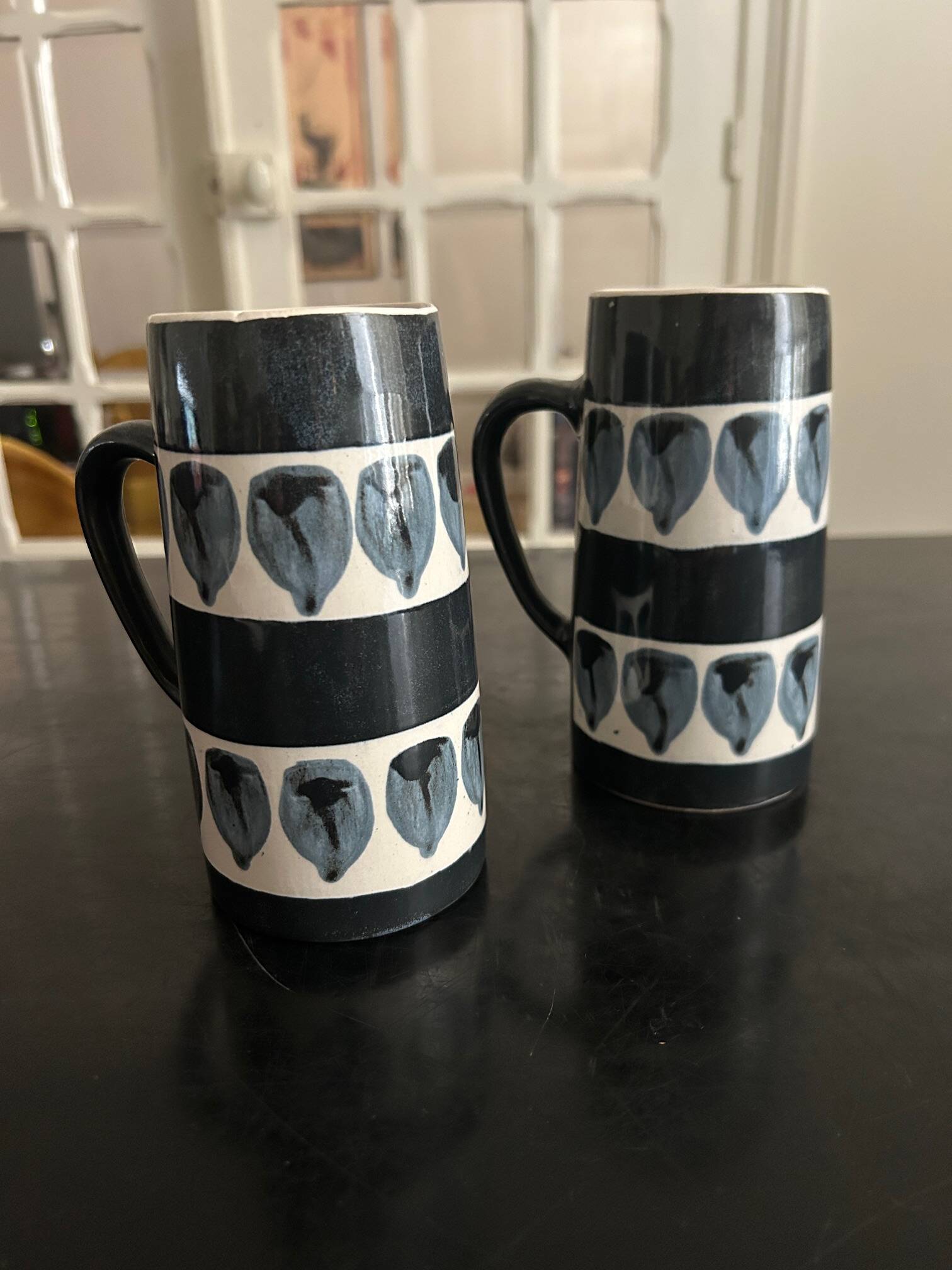 Two vintage ceramic mugs