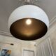 FL/Y lamp opaque, Medium, Off-white - black interior - Kartell