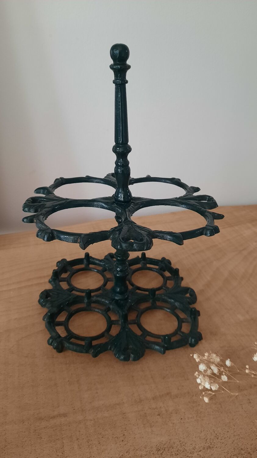 Vintage cast iron bottle rack
