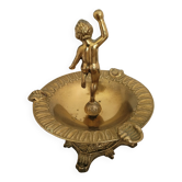 Brass cherub ashtray