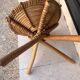 African rattan low stool