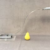 Cobra desk lamp in lucite and chromed metal  italy 80s