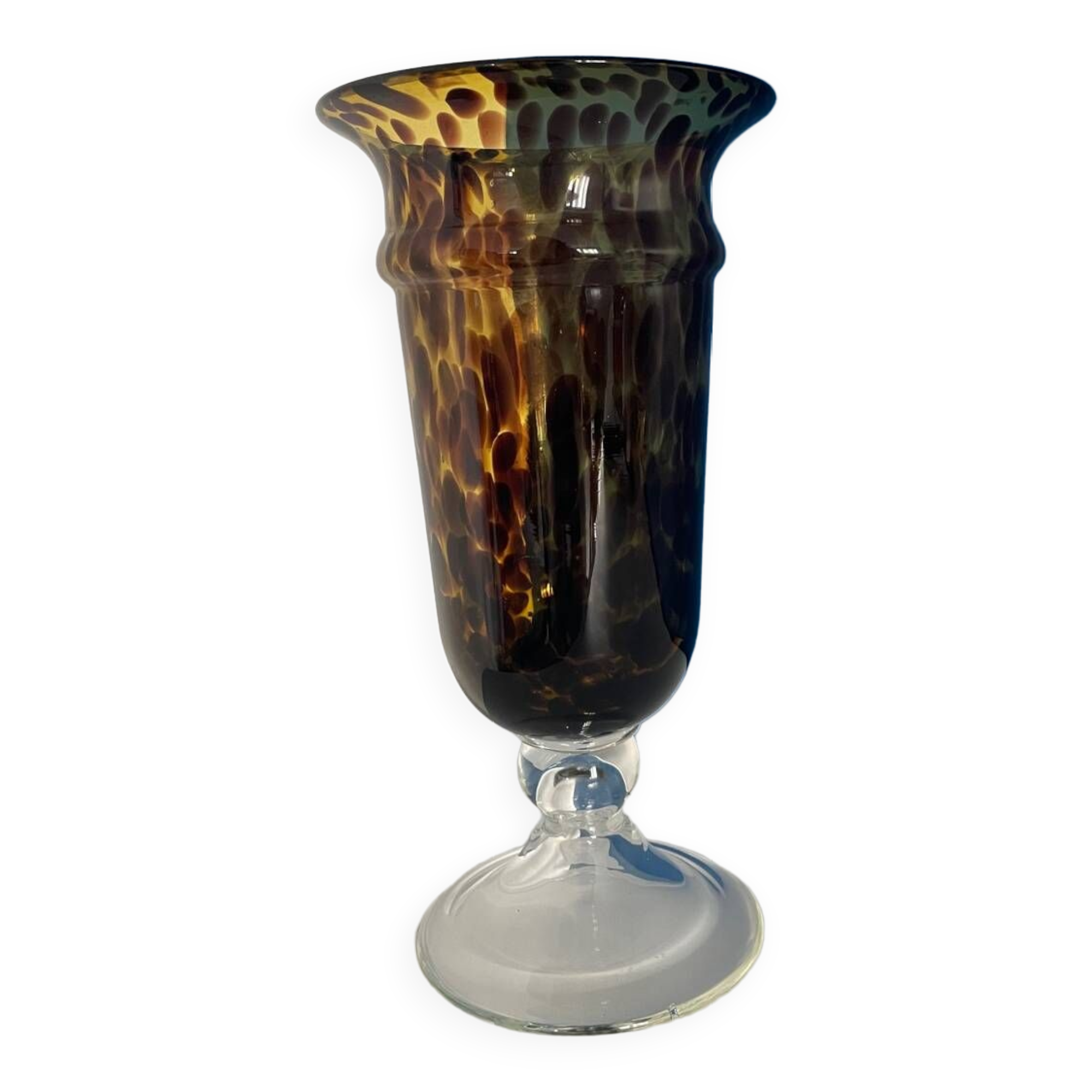 Medicis vase in tortoiseshell-colored blown glass 1970