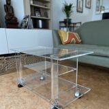 Meuble télé- Table d'appoint- Bout de canapé- Plexiglas - David Lange