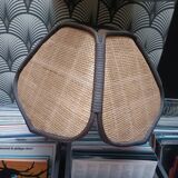 Suspension, vintage wicker rattan shine