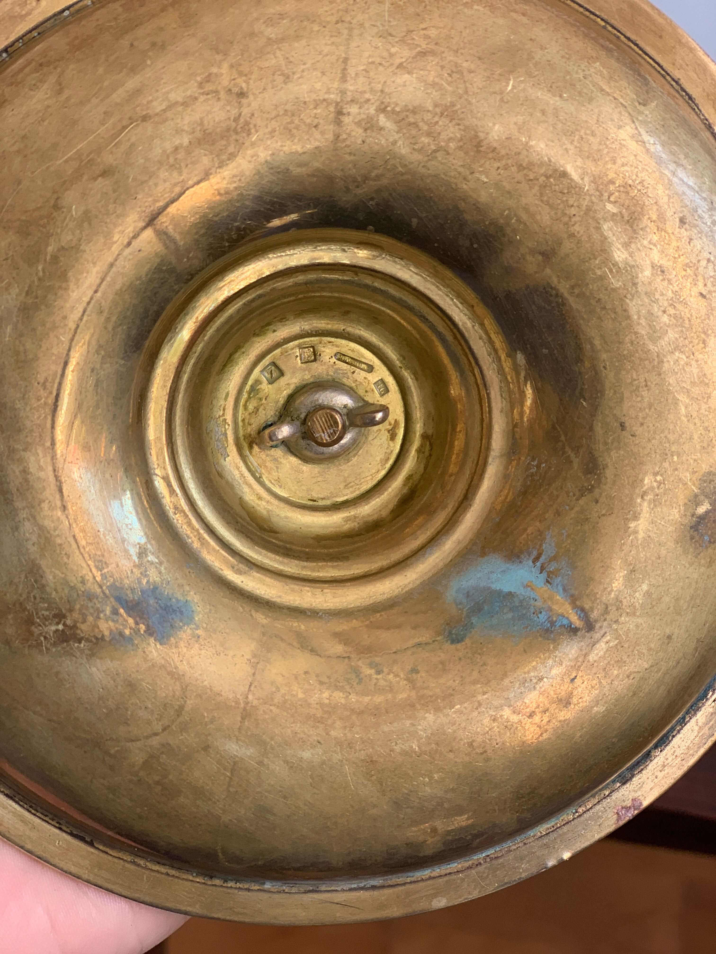 Christofle brass candle holder