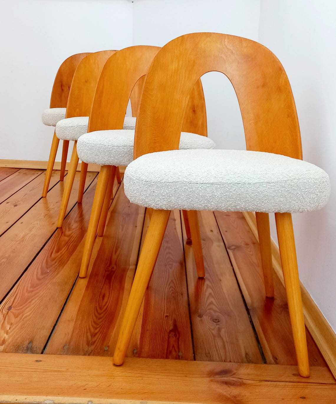 A set of four chairs, proj. A. Suman, Tatr Nabytok, Czechoslovakia, 1960s