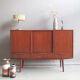 High 60's teak veneer sideboard with bar