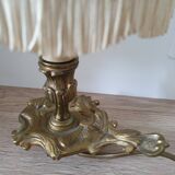 2 bronze bedside lamps