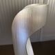 Sculptural flame lamp brushed aluminium Space Age Vintage 1970