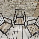 Set of 3 vintage Knoll Antimott armchairs 1960