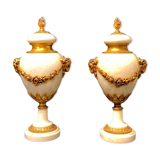 Pair of marble vases