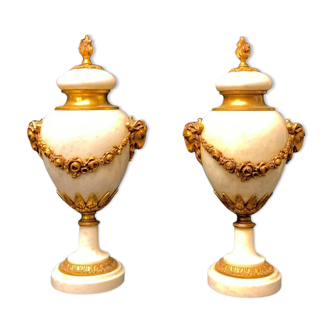 Pair of marble vases