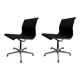 Model EA107 Swivel Chairs by Charles and Ray Eames for ICF De Padova, 1970s, Set of 2