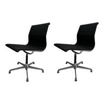 Model EA107 Swivel Chairs by Charles and Ray Eames for ICF De Padova, 1970s, Set of 2