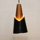 Danish Modern Copper / black  design lamp - 1960s Style