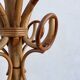 Vintage bamboo and rattan parrot coat rack, 1960s, TBE