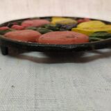 Old metal round flat bottom Fruits