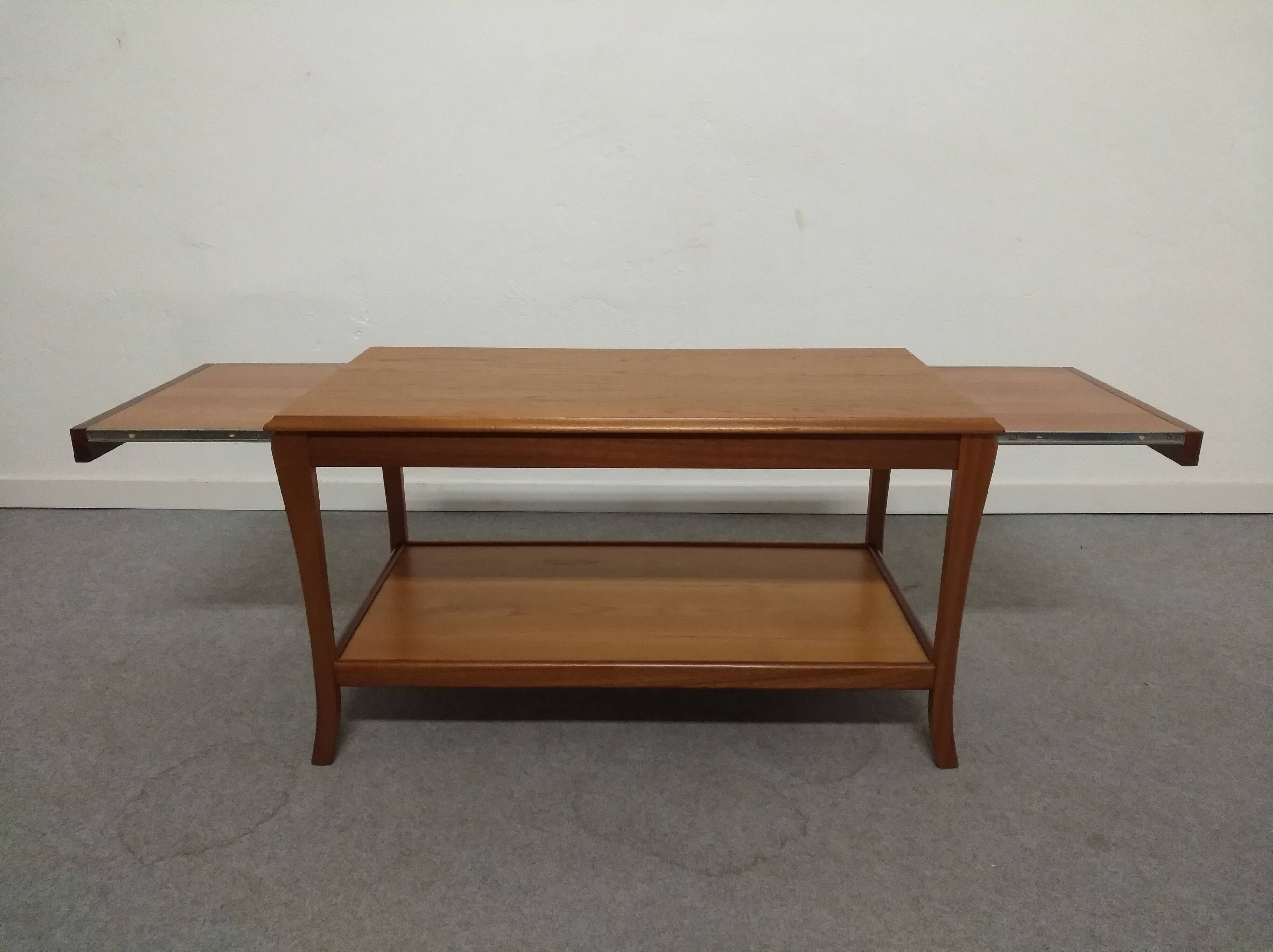 Teak coffee table with vintage extensions