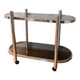 Chrome dessert trolley from the 1980s.