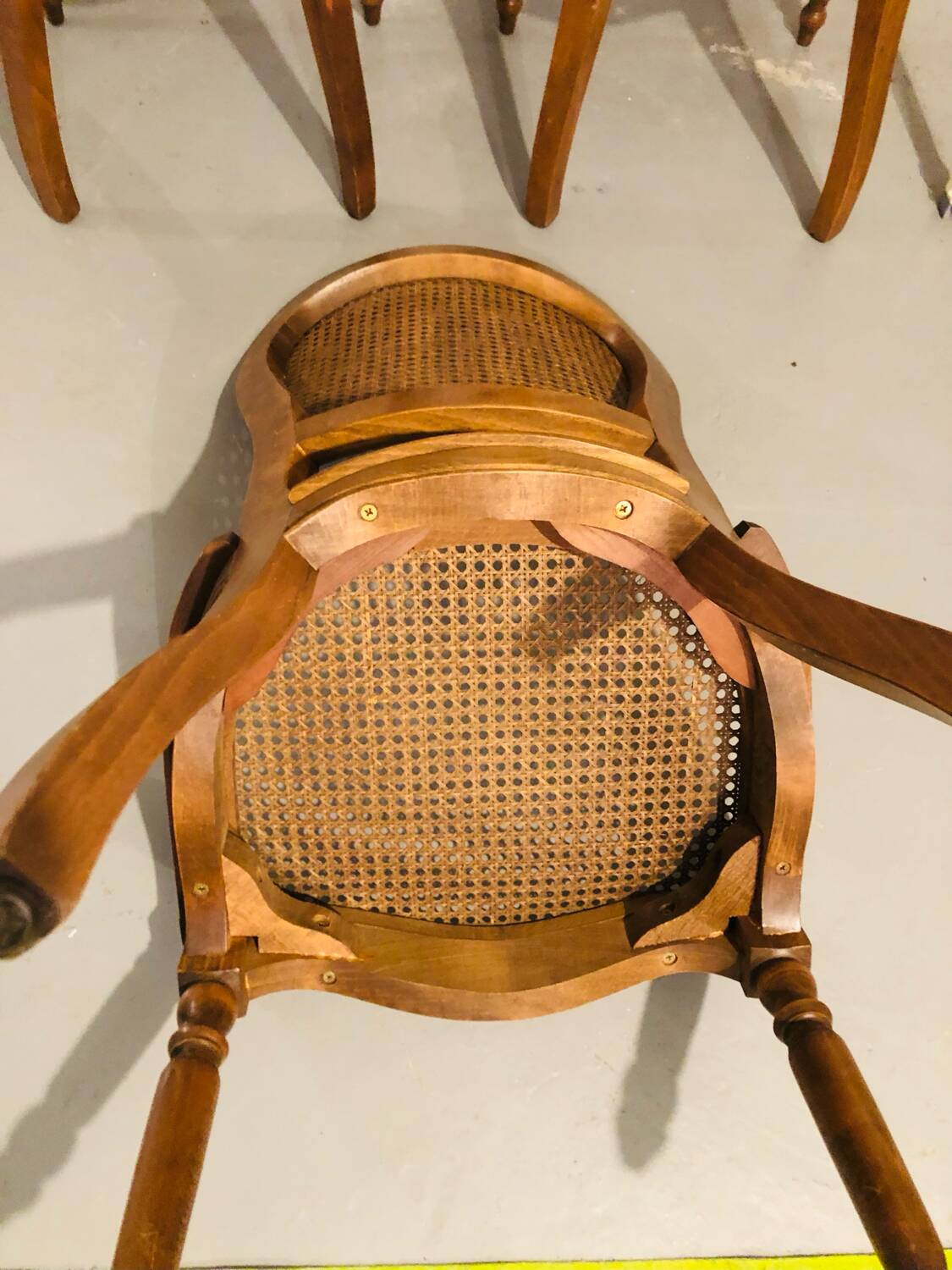 Set of 4 caned medallion chairs in Louis XVI style - Excellent condition - Oak