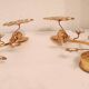 Set Hollywood Regency Wandlampe vergoldet Messing Swarovski-Kristalle Palwa