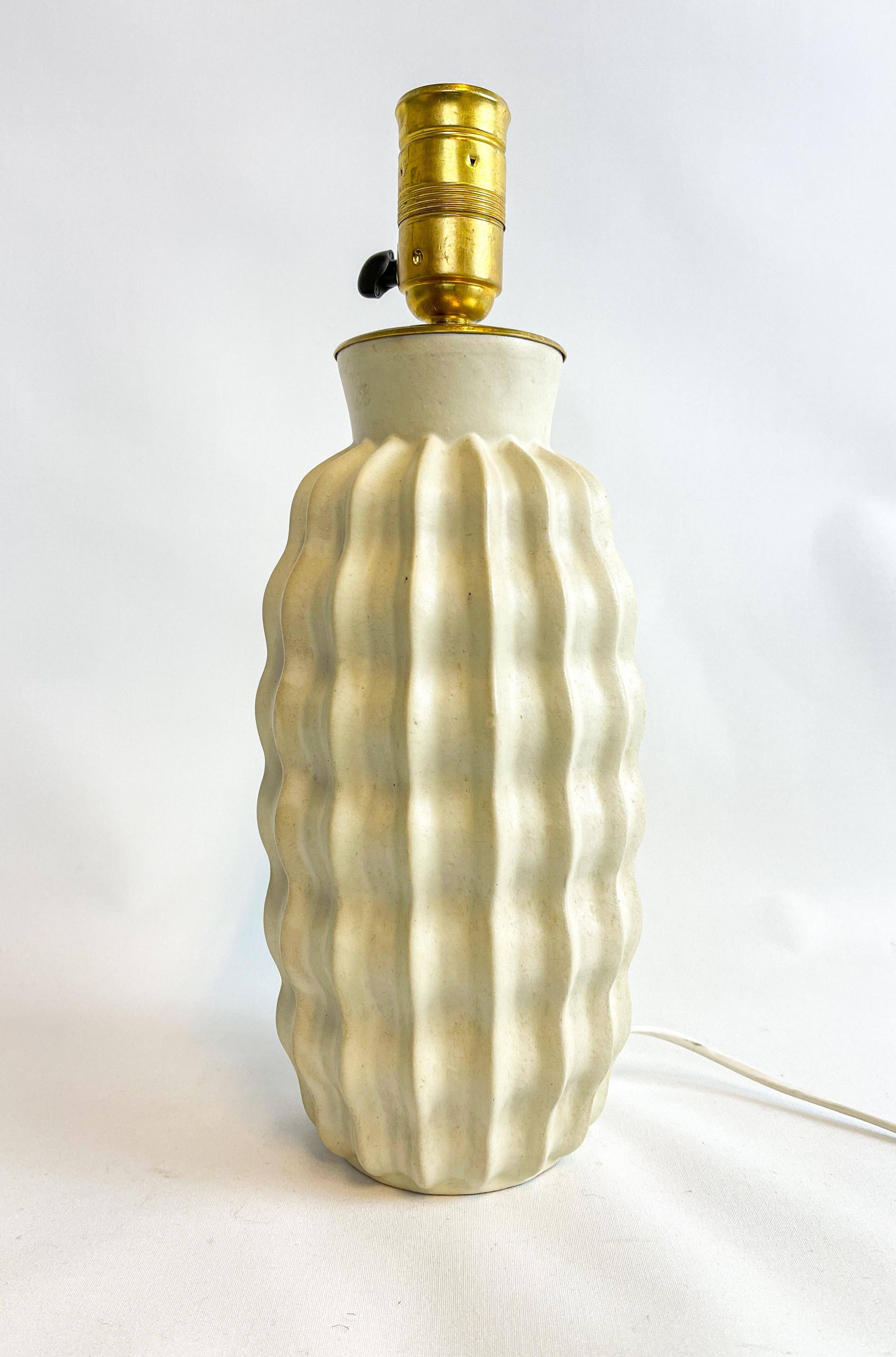 Lampe de table organique en céramique Art Déco par Upsala Ekeby, Suède