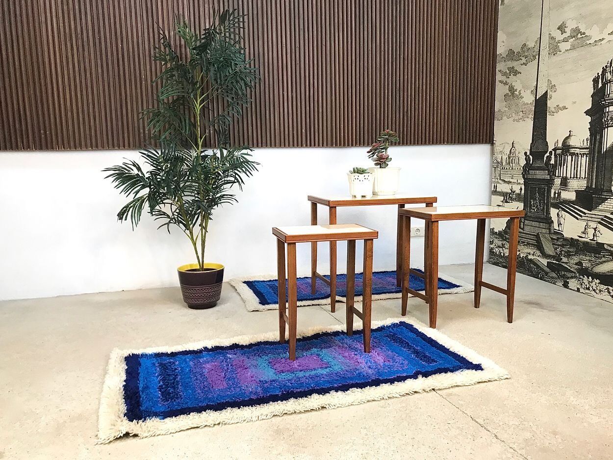Modern abstract graphic rugs from Gilde, Germany 1960s, Set of 2