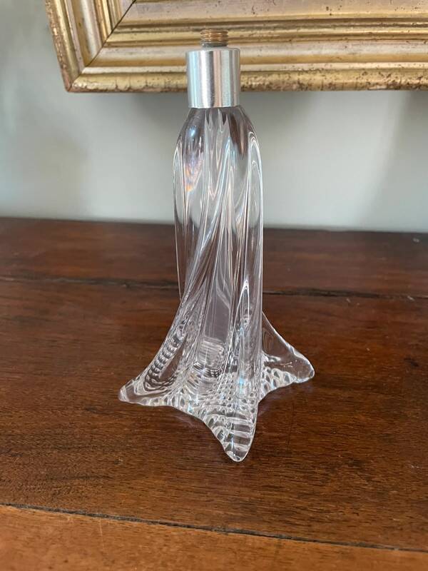 vintage crystal lamp base