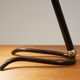 Table lamp in cream painted metal & brass, 1950