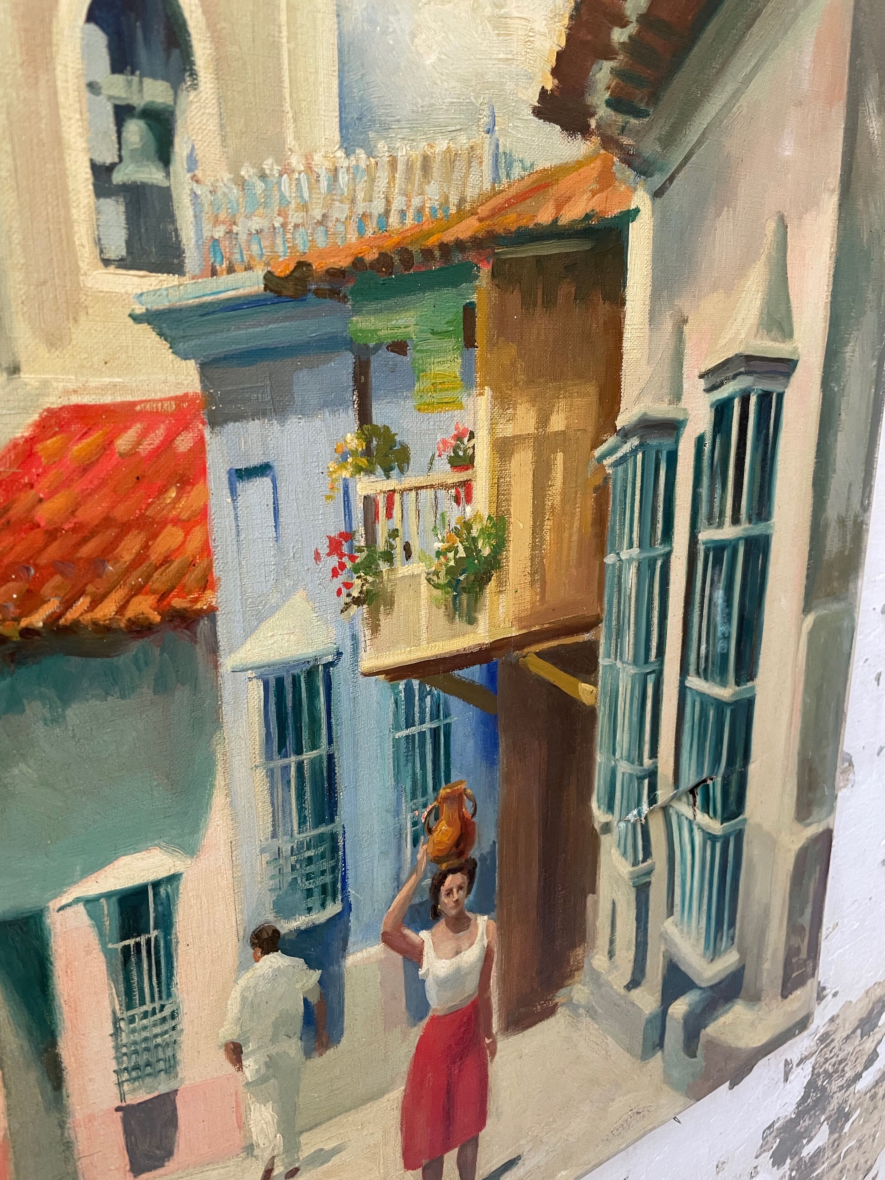 Canvas oil landscape alley 60x80cm