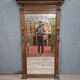 carved oak fireplace mirror, Renaissance, dating from the late 19th century