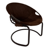 Vintage Suede Ball Chair by Lusch & Co., 1970s