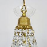 Antique hot air balloon chandelier with glass pendants. 1950s-1960s