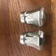Pair of Old Pewter Salt Cellars from the Manoir Vintage