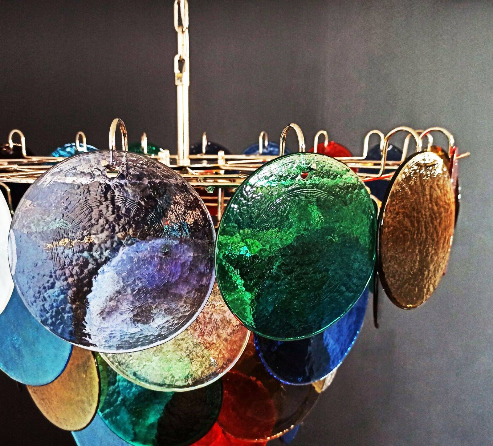 Vintage Murano glass chandelier with 10 lights, Italy 1980.