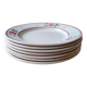 Set of 7 vintage dessert plates in Gien earthenware, model Jacqueline.