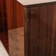 Enfilade en palissandre monumental en bois zèbre laqué de style mid-century.