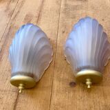Pair of vintage shell sconces