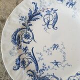 Set of 2 plates in Iron Earth Gien model Rinceaux