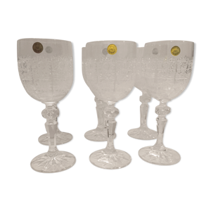 Ensemble de six verres à vin en