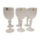 Ensemble de six verres à vin en cristal de bohême