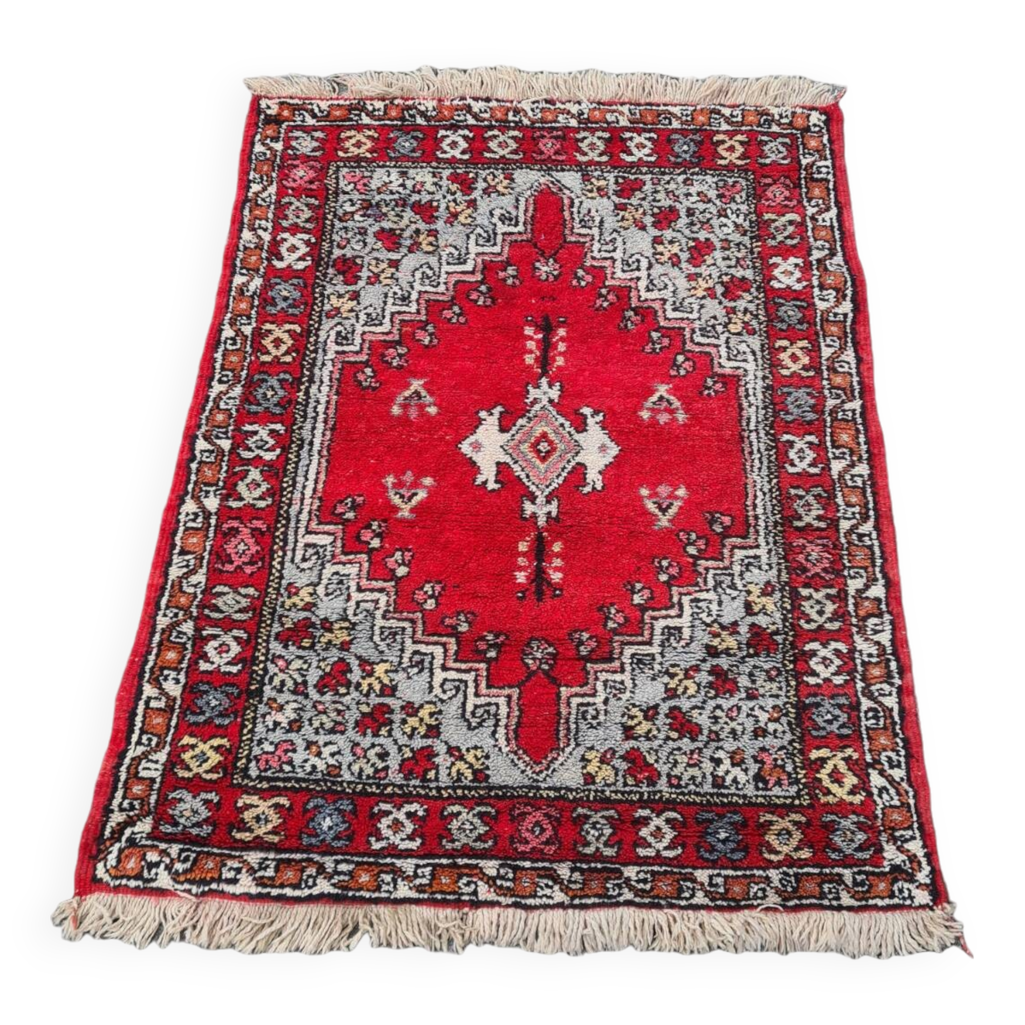 Vintage Hand Knotted Wool Moroccan Rug, 70s/80s