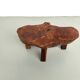 Brutalist tripod coffee table in solid teak – 1970s