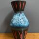 Vase d'Allemagne de l'Ouest par Scheurich modèle 523-21 bleu, noir et rouge