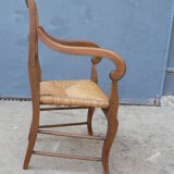 Straw provencal armchair