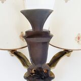 Pair of sconces in bronze of the 1950s