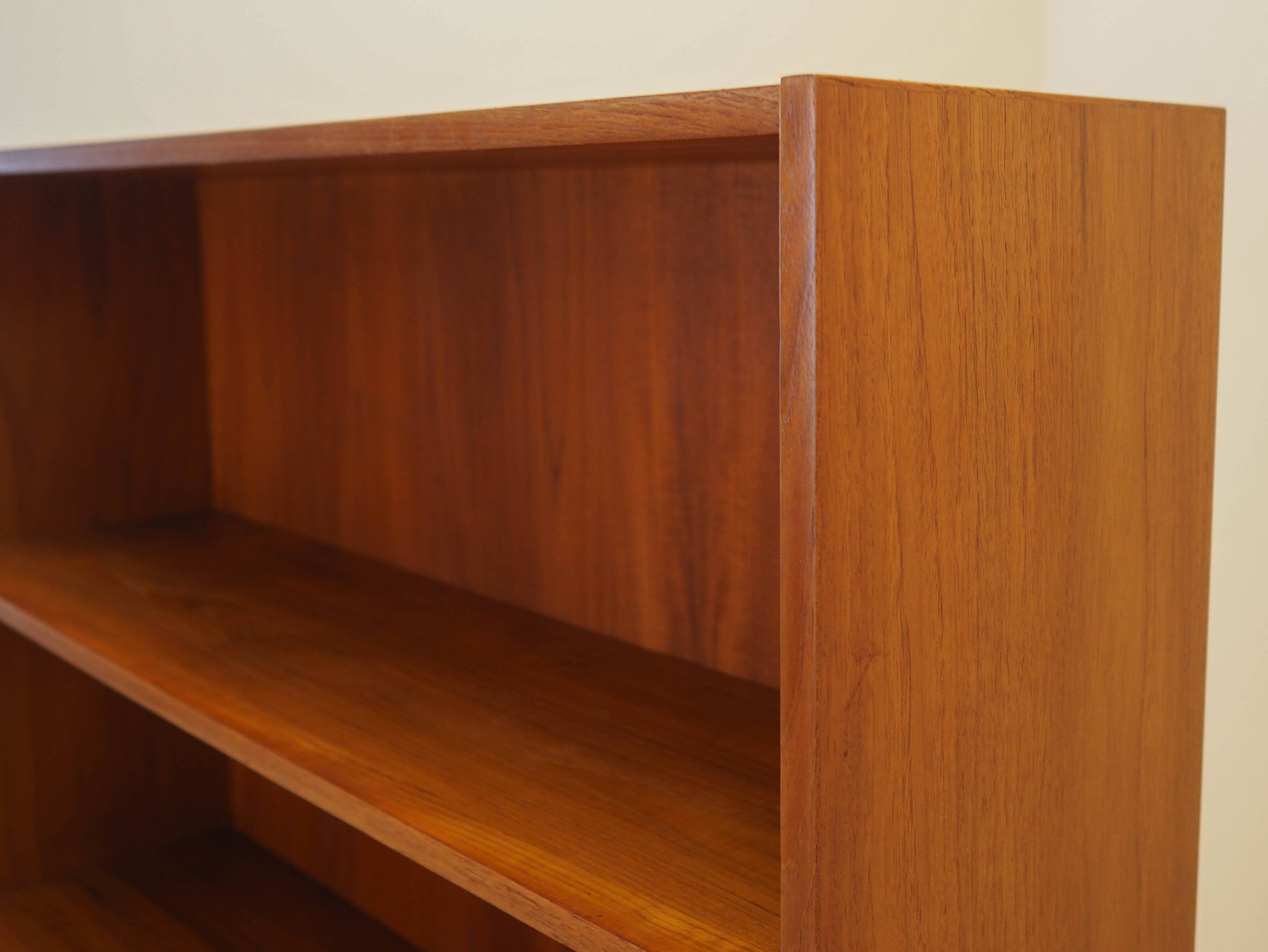 Teak bookcase, Danish design, 1970s, manufactured by Clausen & Søn
